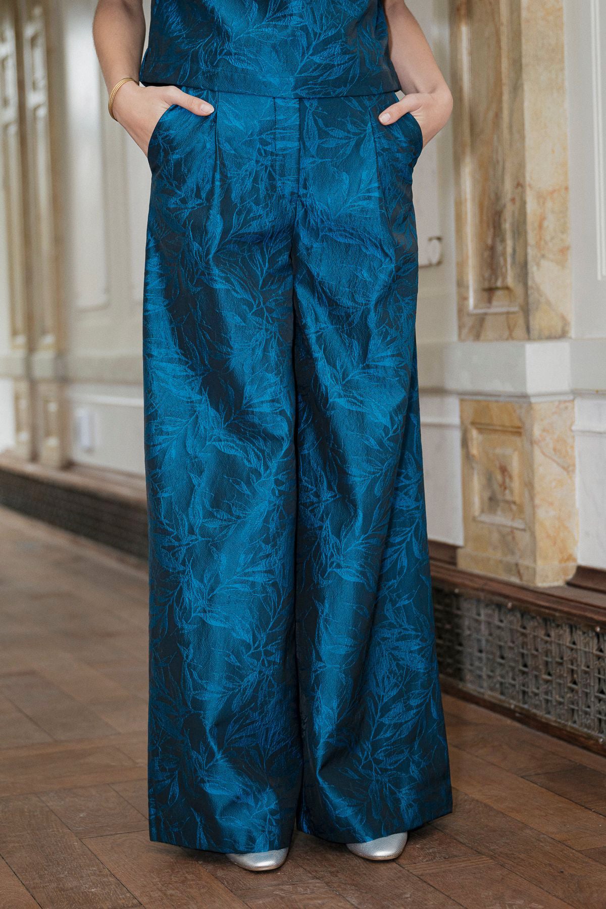 Theo Wide Pants Blue