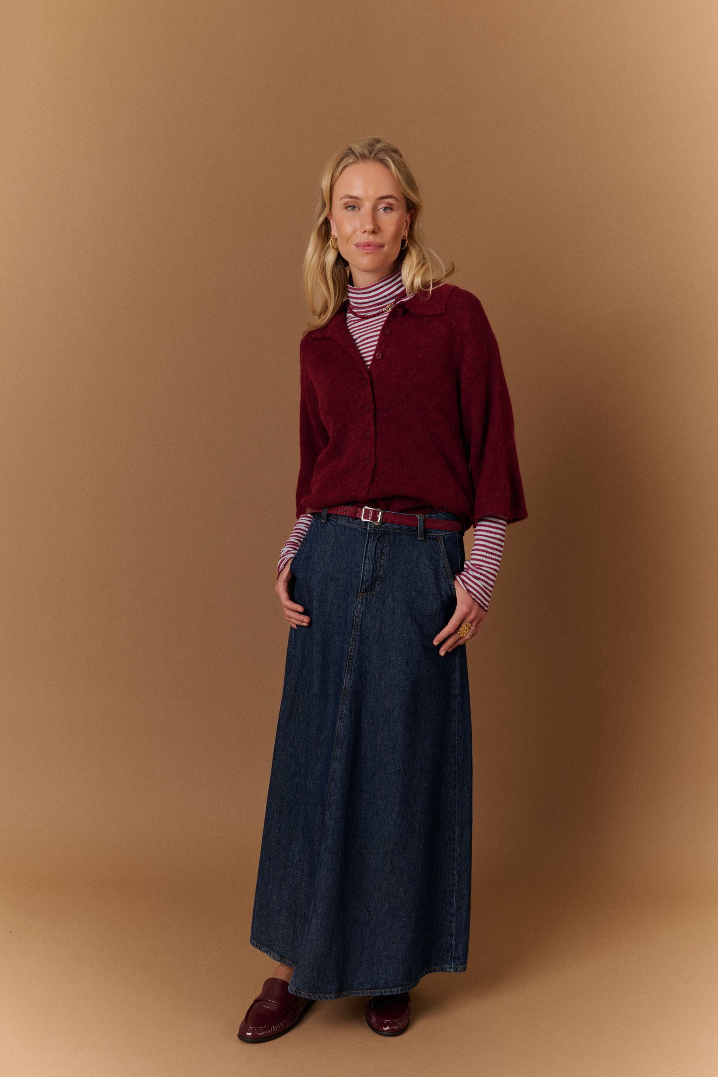 Pal Denim Skirt Dark Blue Denim
