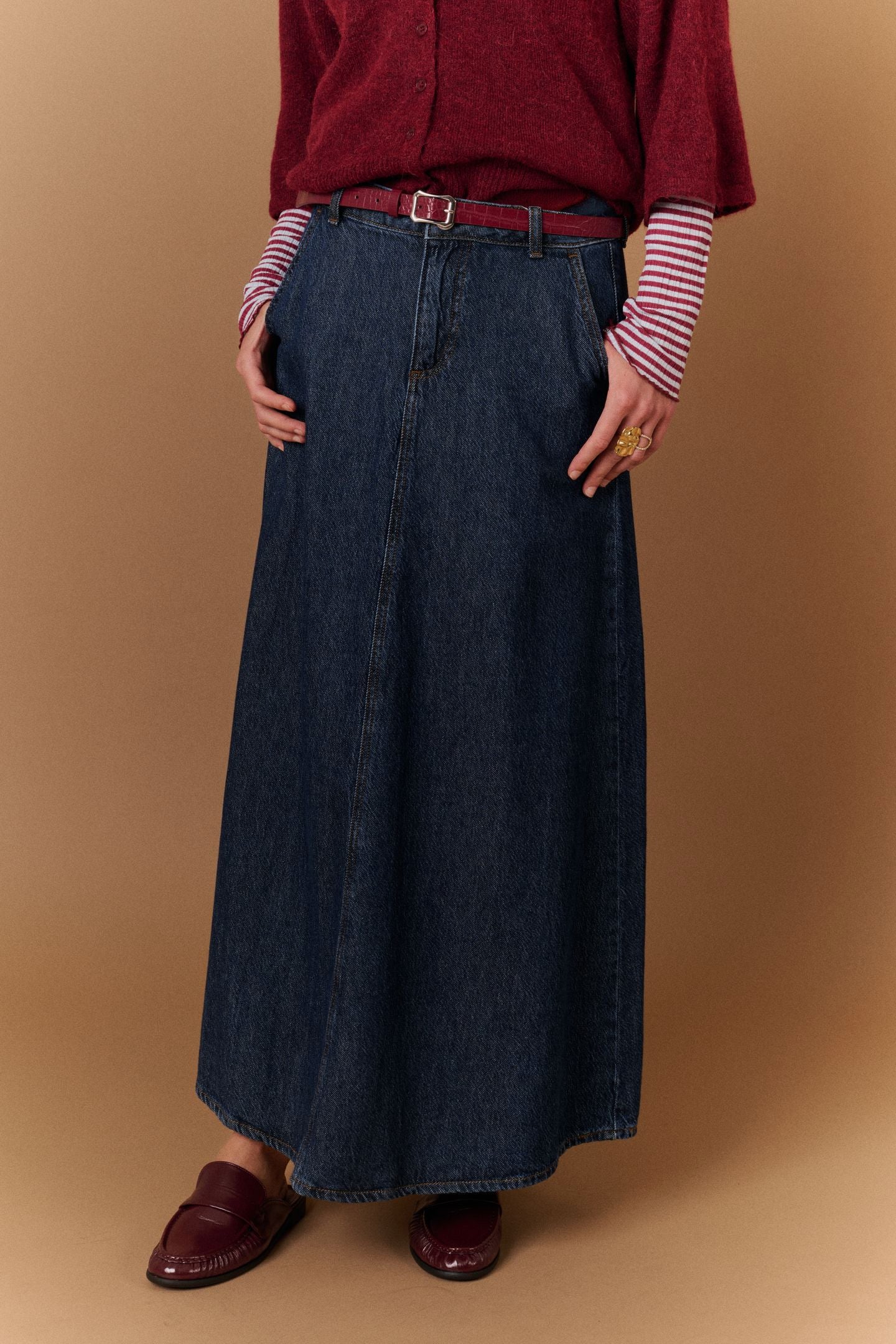 Pal Denim Skirt Dark Blue Denim