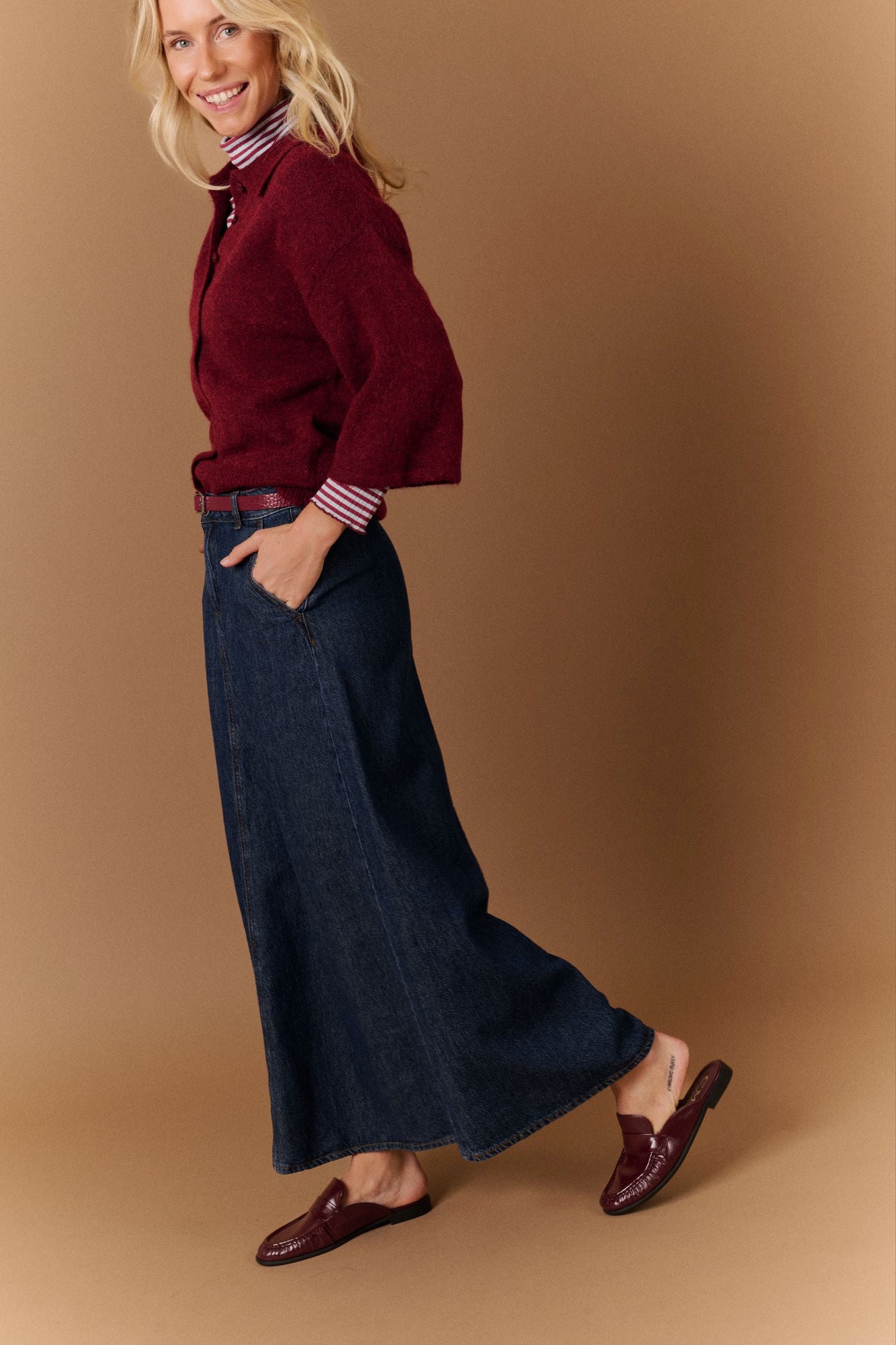 Pal Denim Skirt Dark Blue Denim