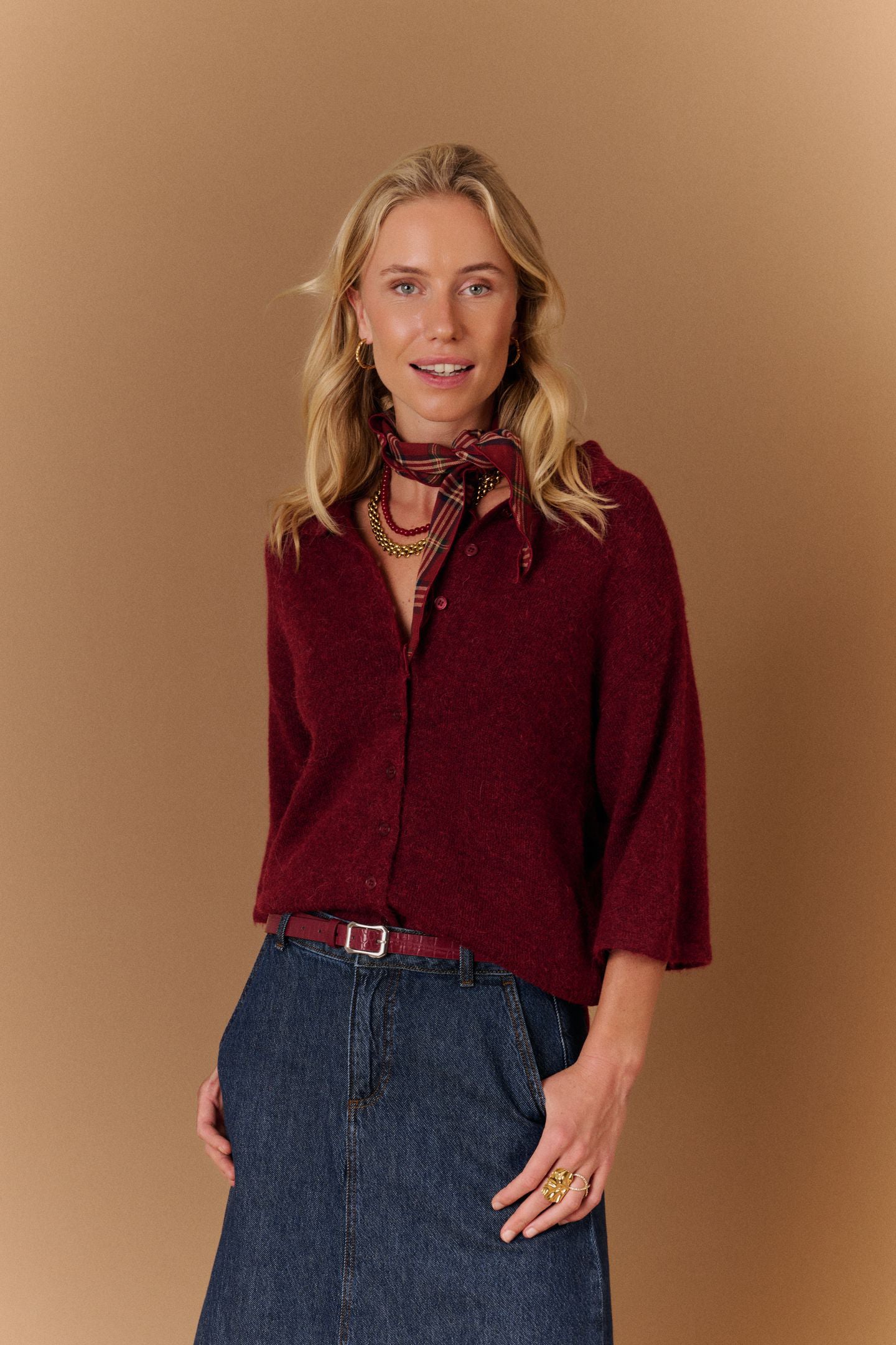 Kamara Knit Vest Rhododendron