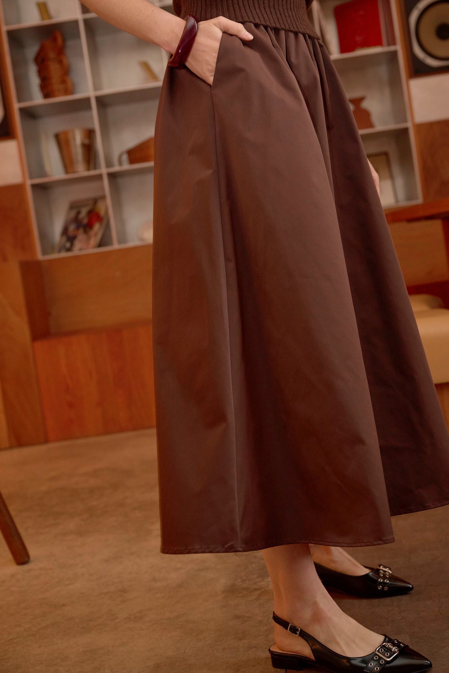 Detta Skirt Chicory Coffee