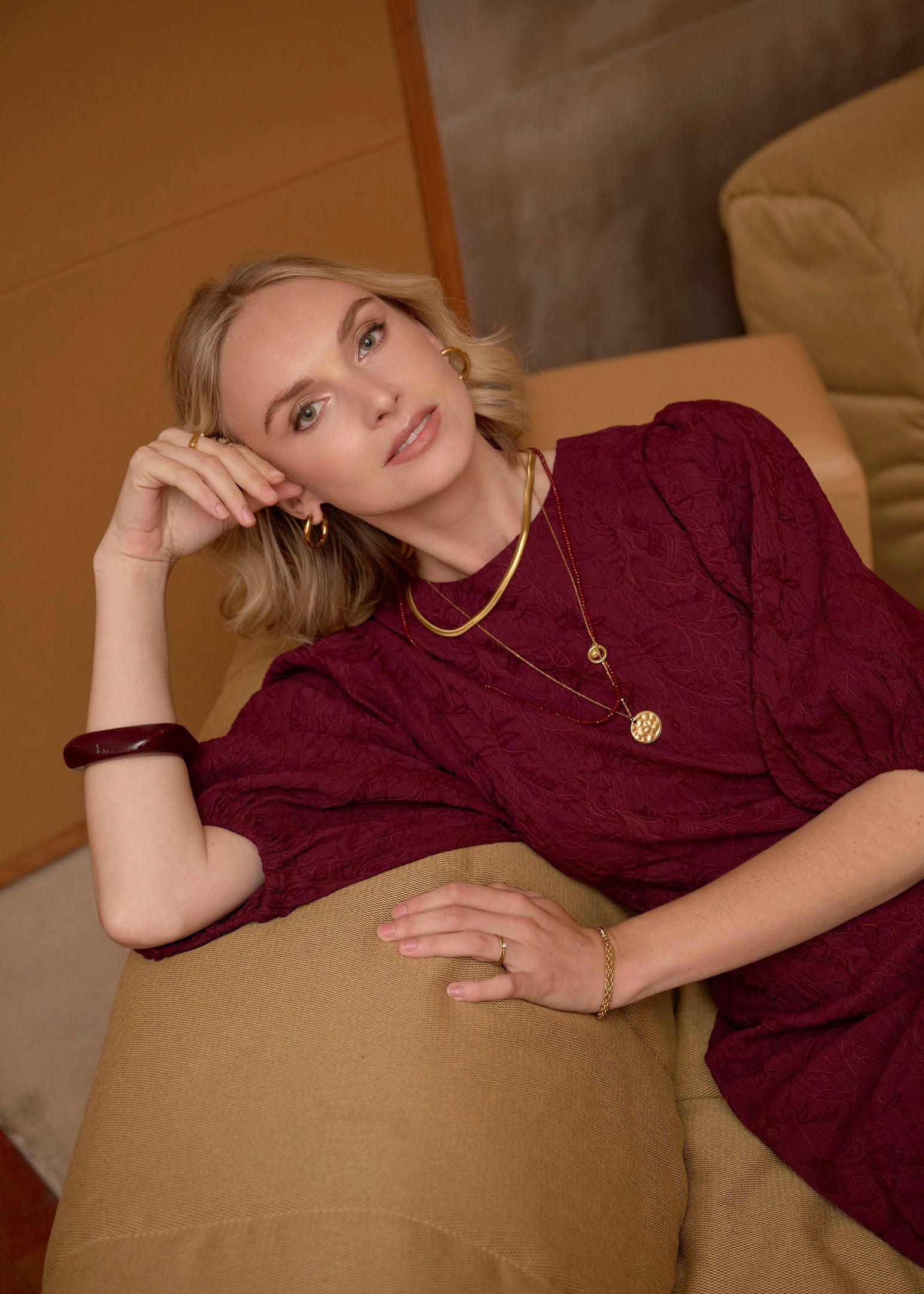 Resin Bracelet Burgundy