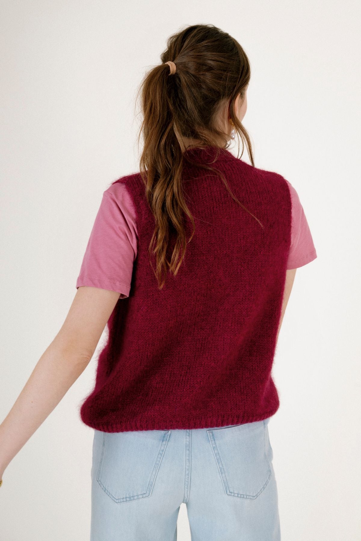 Leonor Vest Burgundy