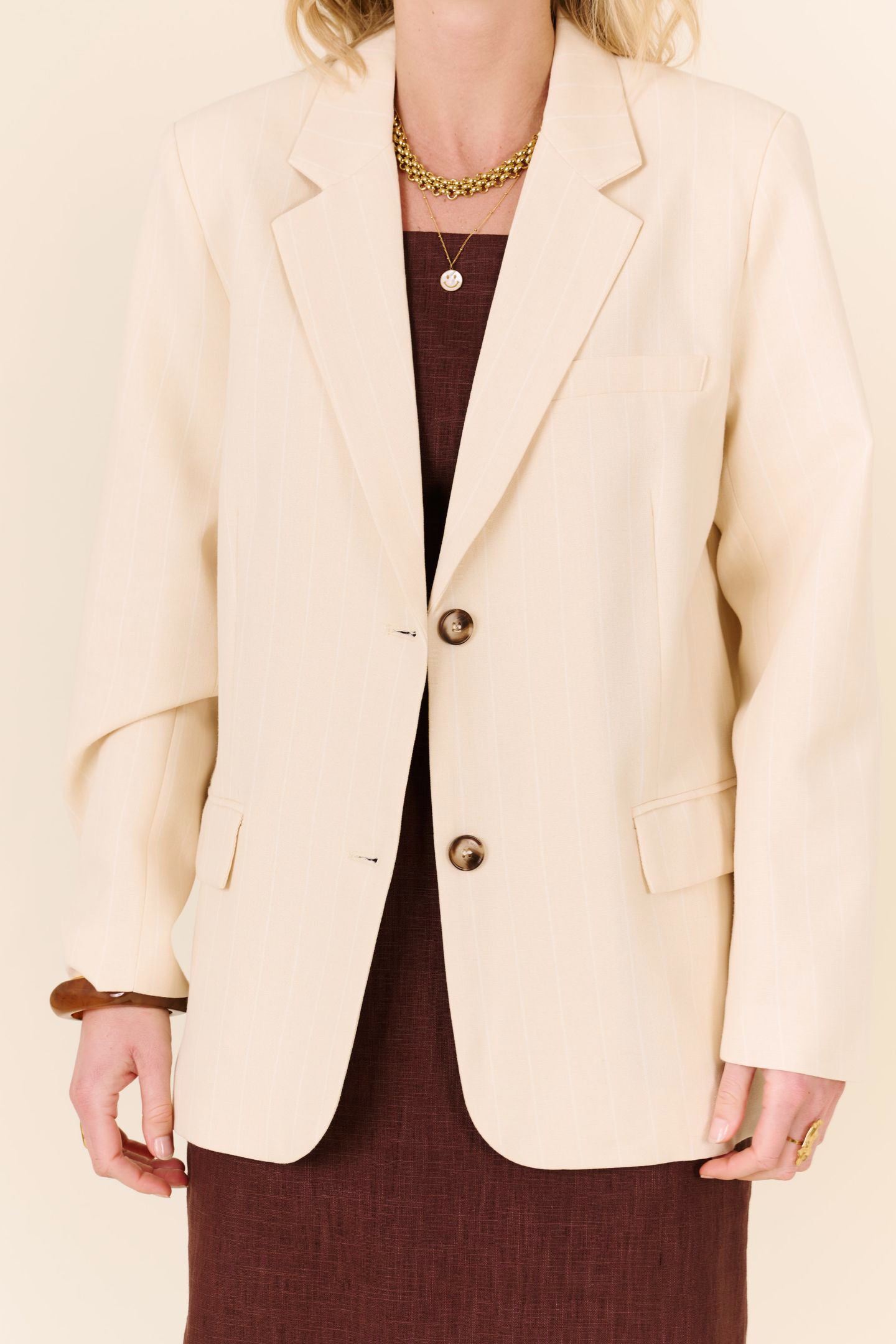 Velvet Blazer Vanille