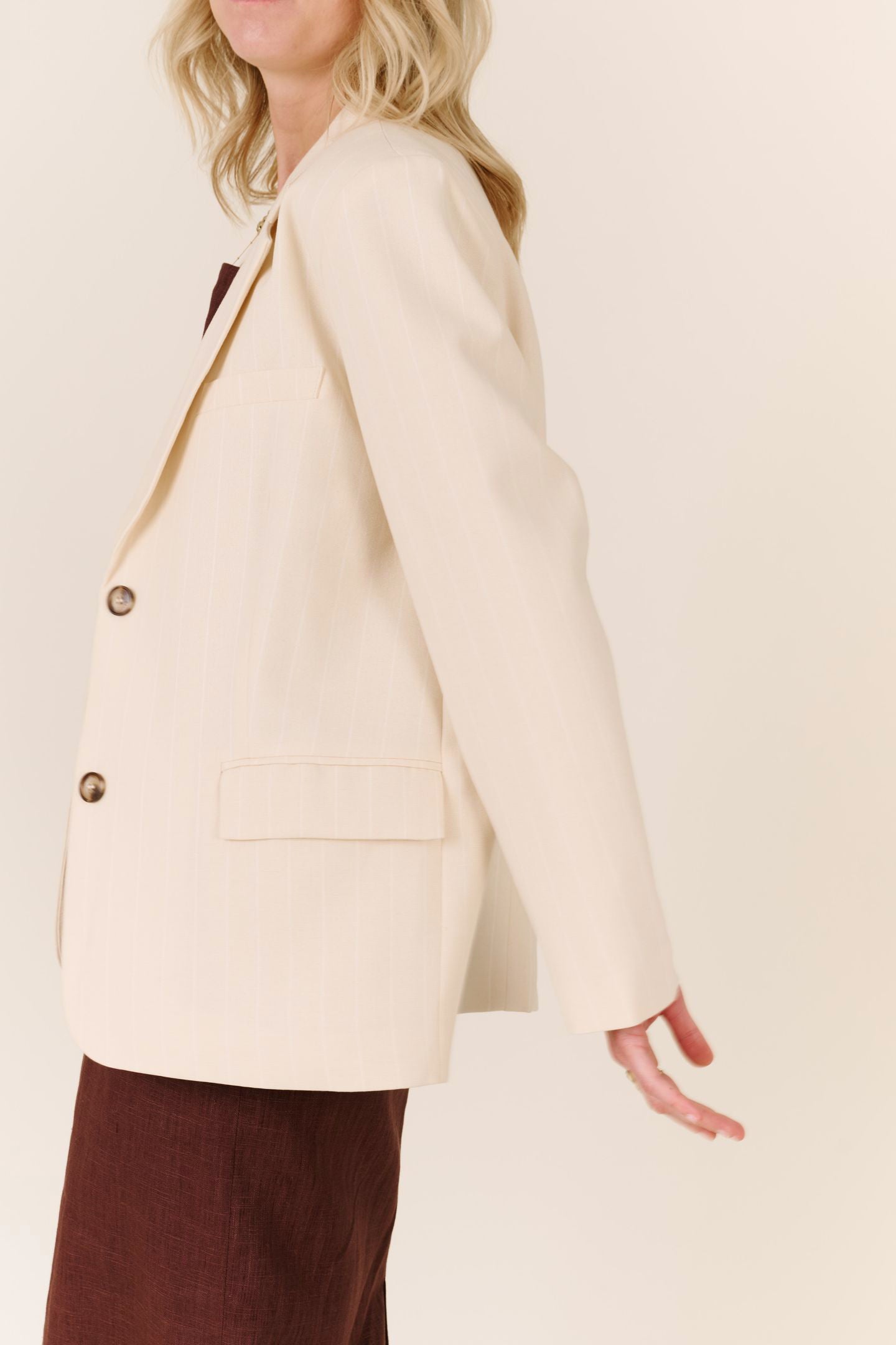 Velvet Blazer Vanille