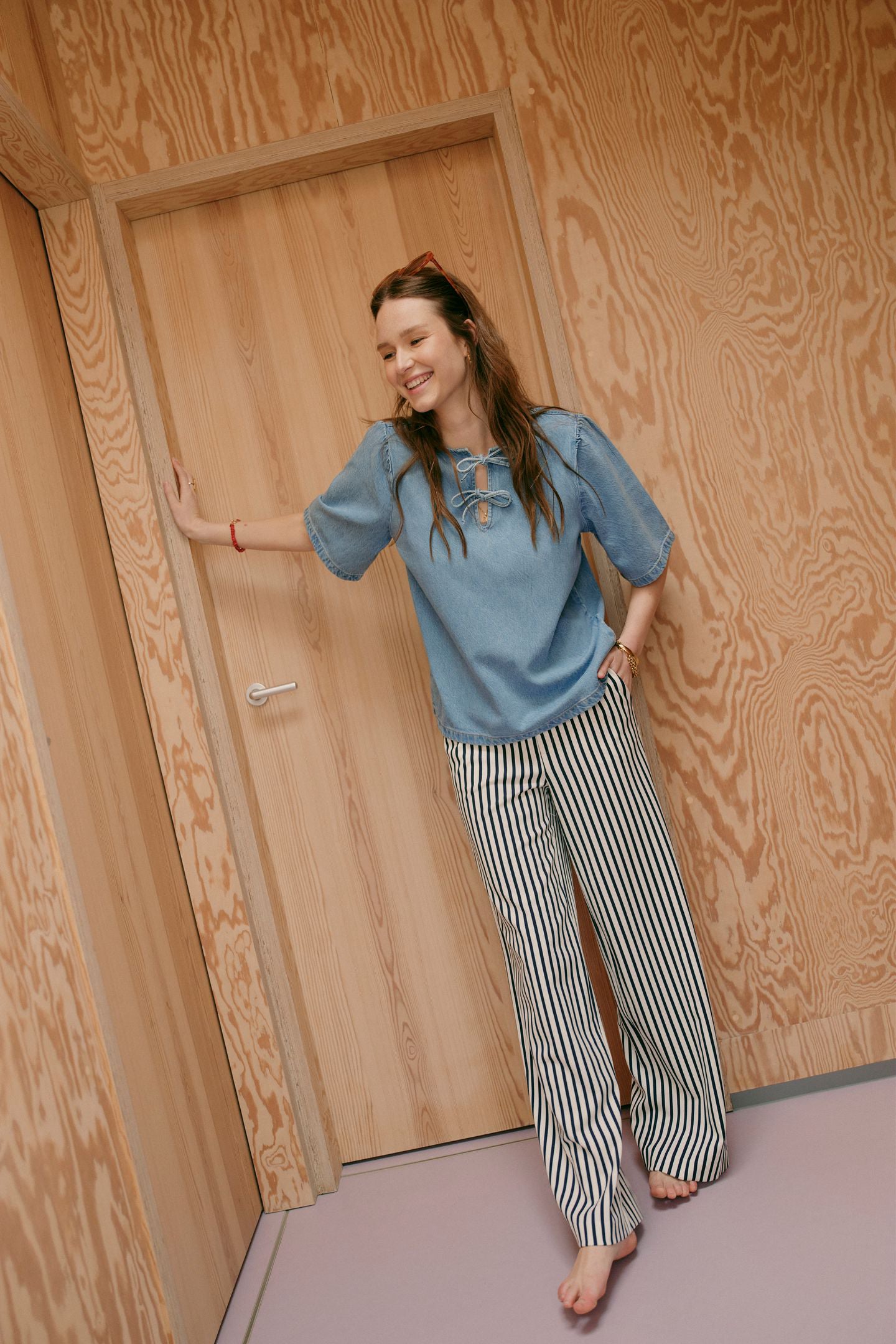 Varone Pants Navy Blazer/Cloud Dancer
