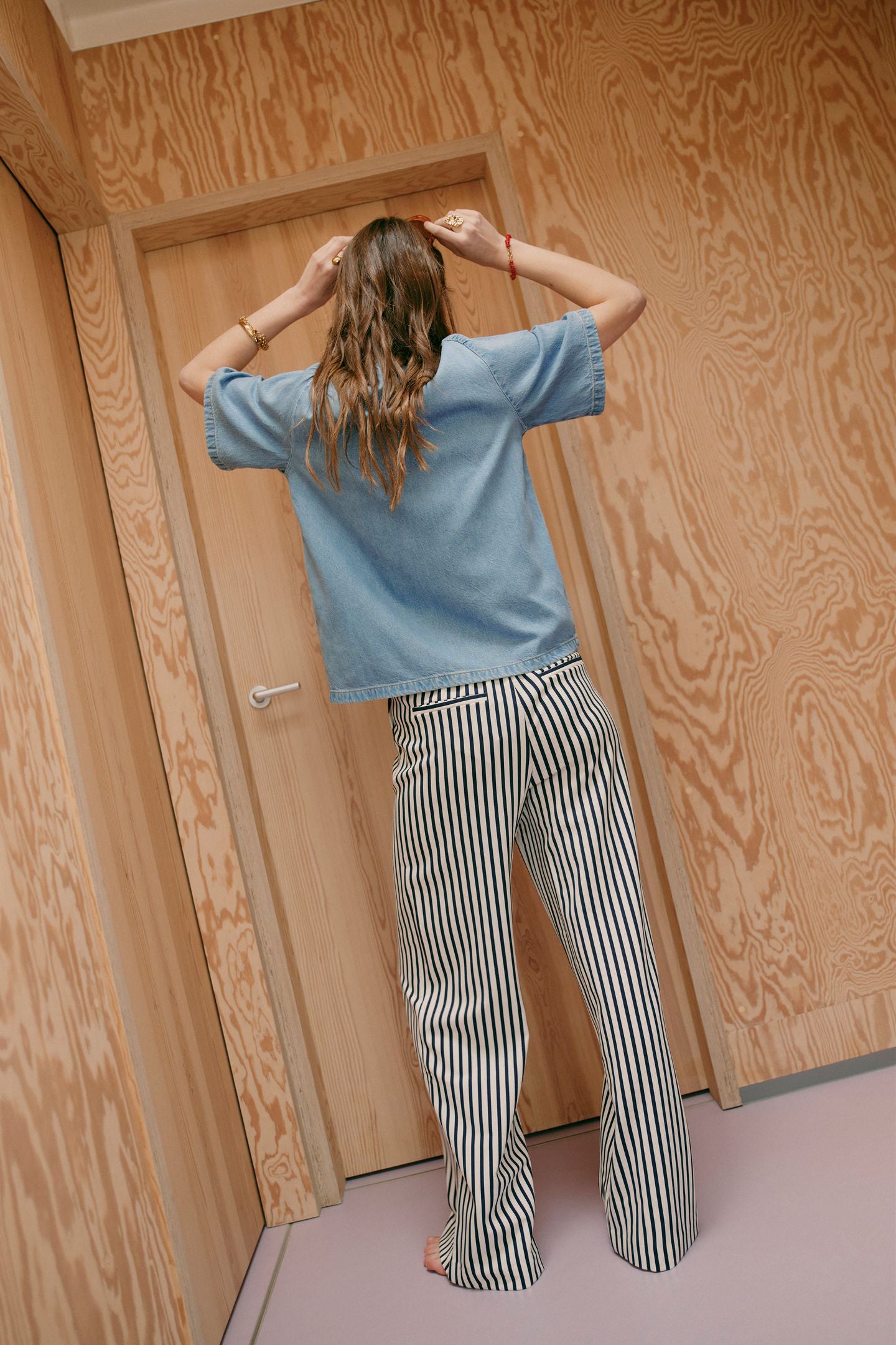 Varone Pants Navy Blazer/Cloud Dancer
