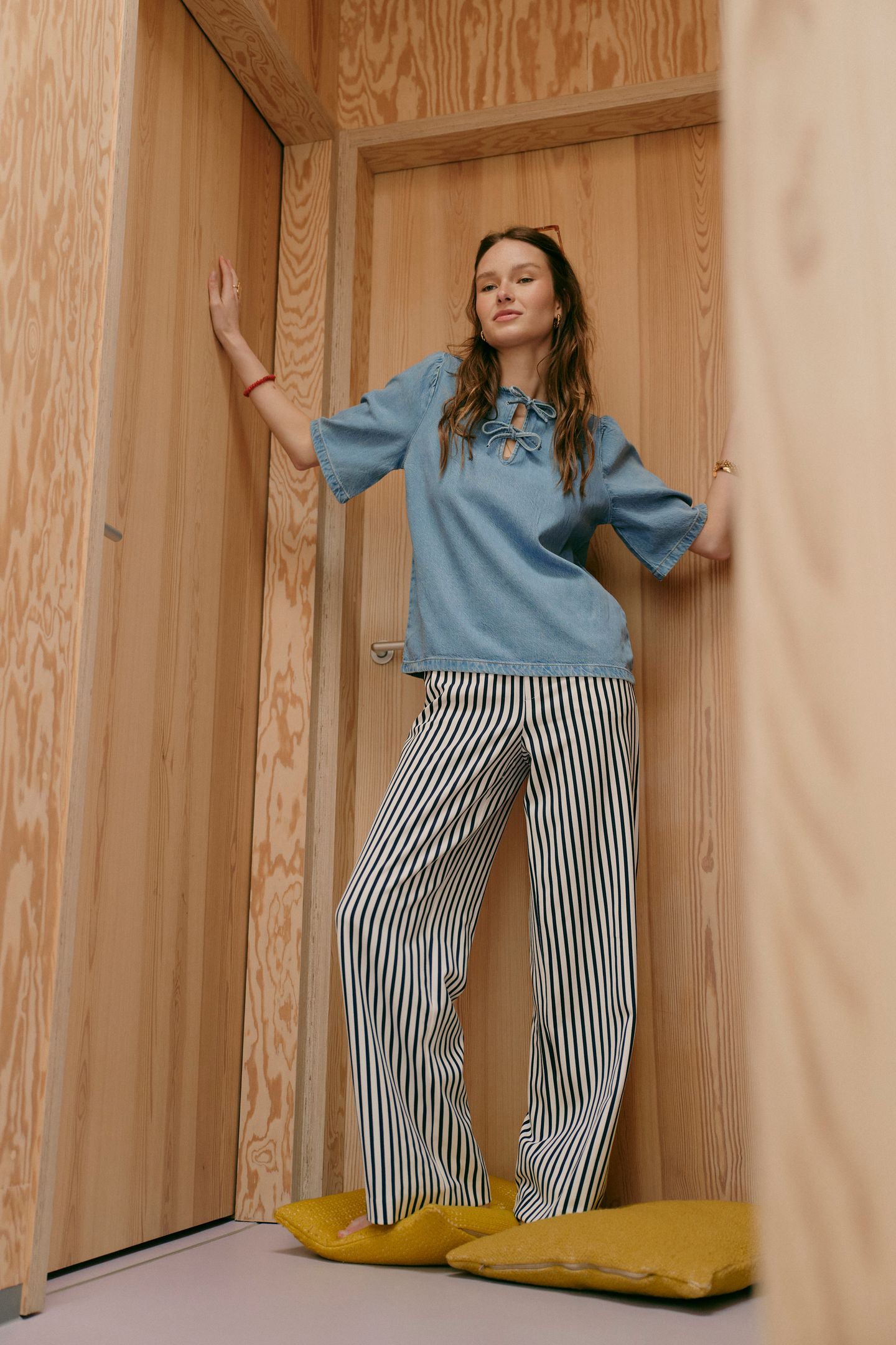 Varone Pants Navy Blazer/Cloud Dancer