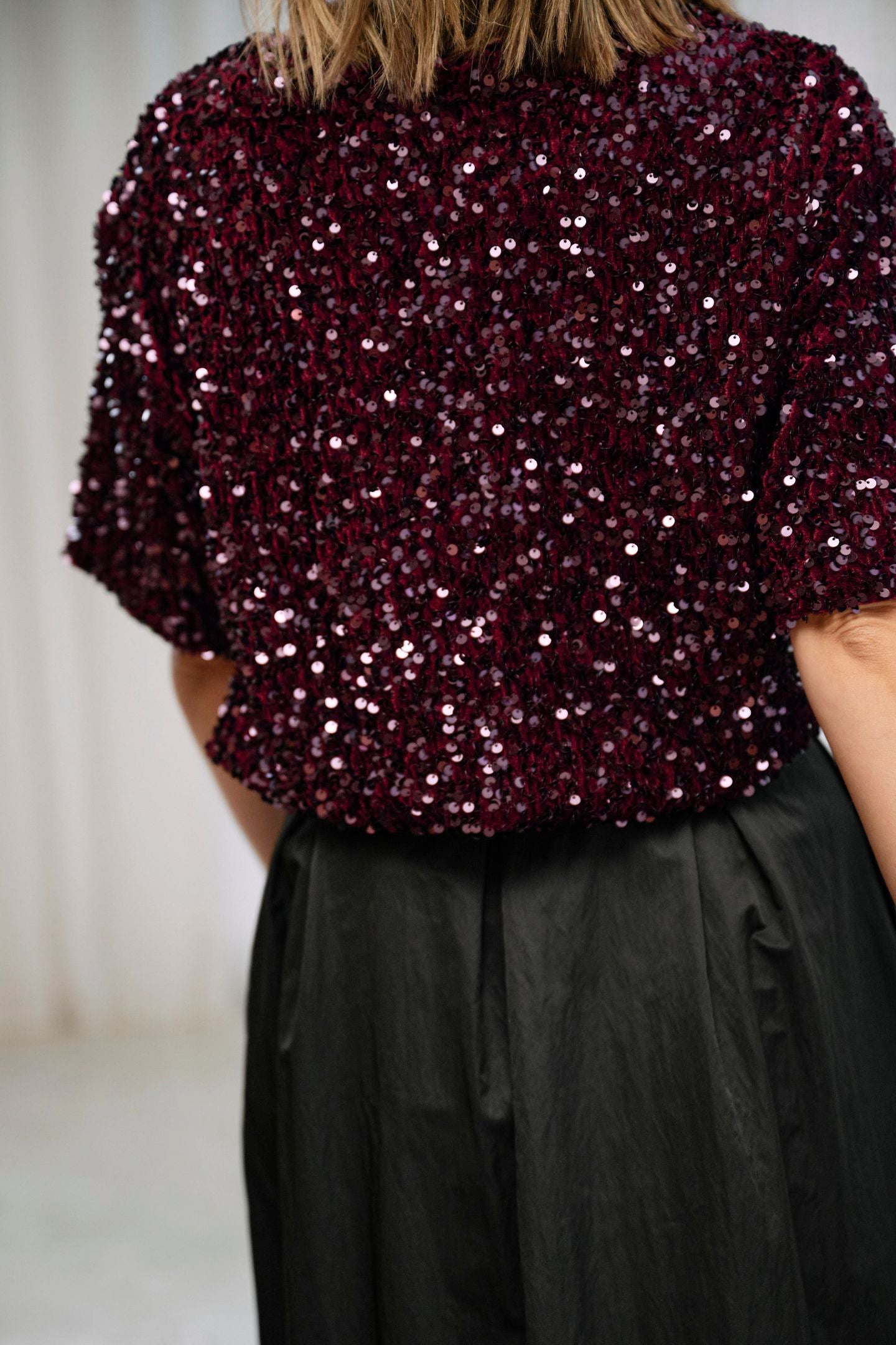 Faith Sequin Top Fig