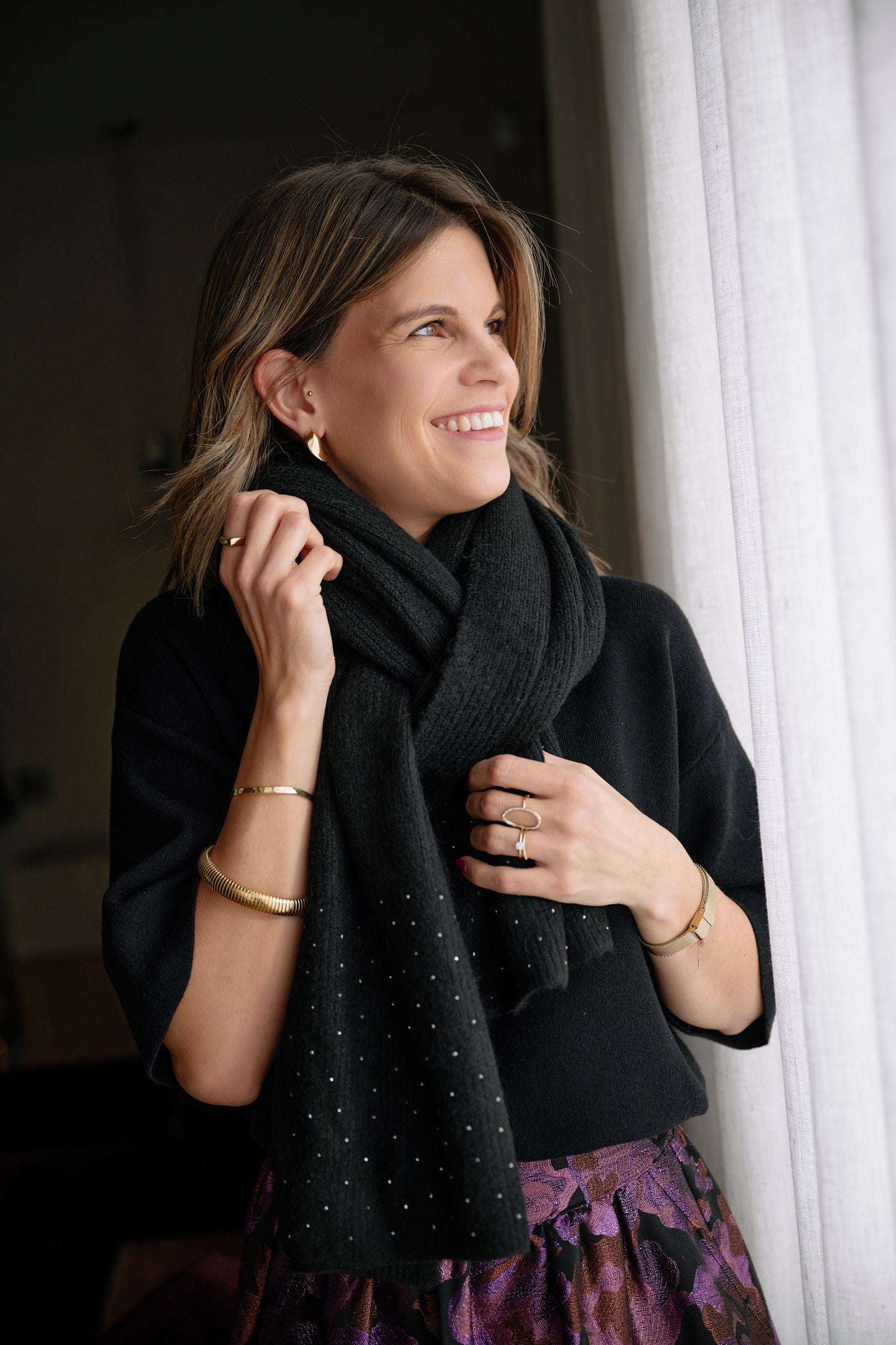 Brava Rhinestone Scarf