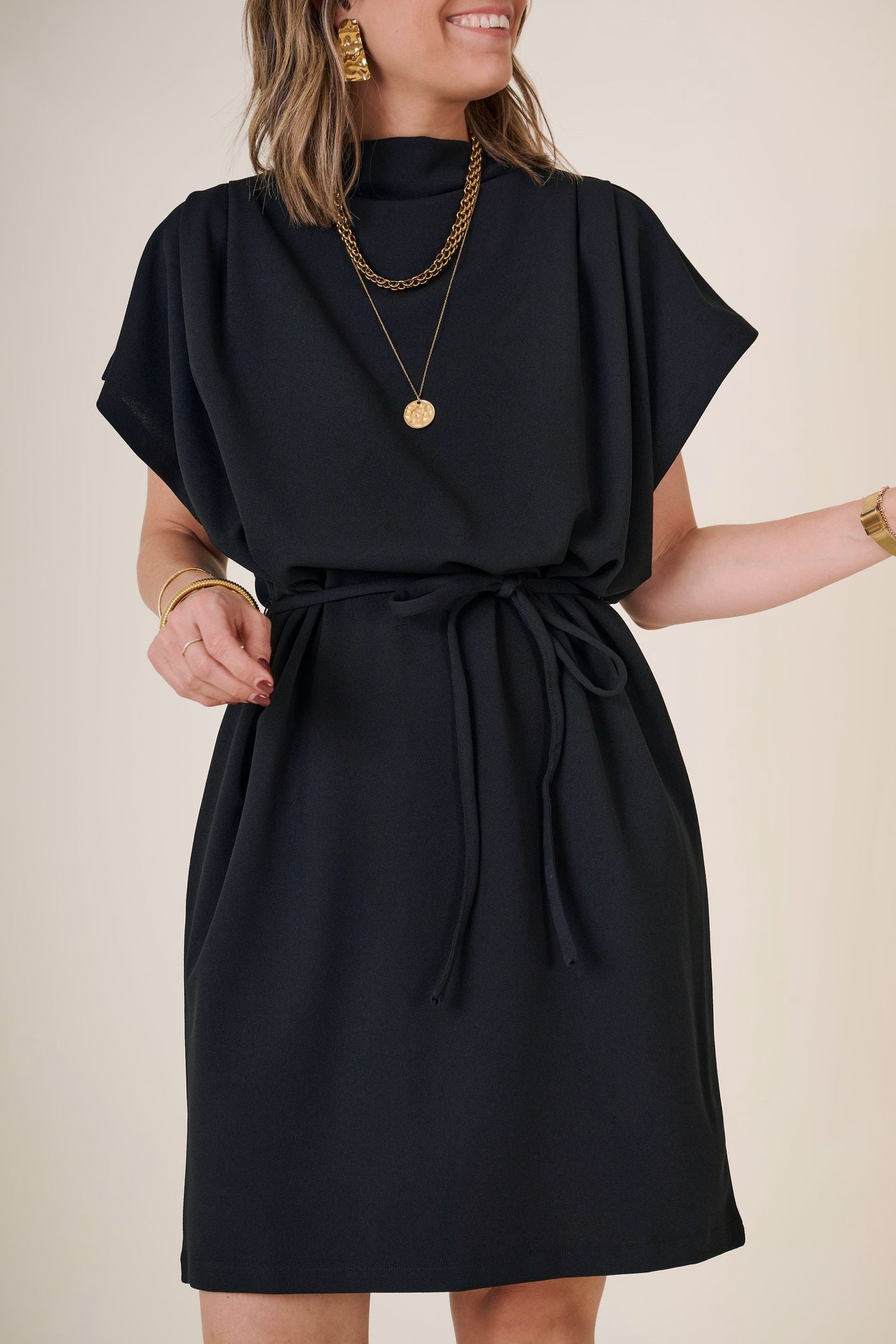 Merlano Dress Black Beauty