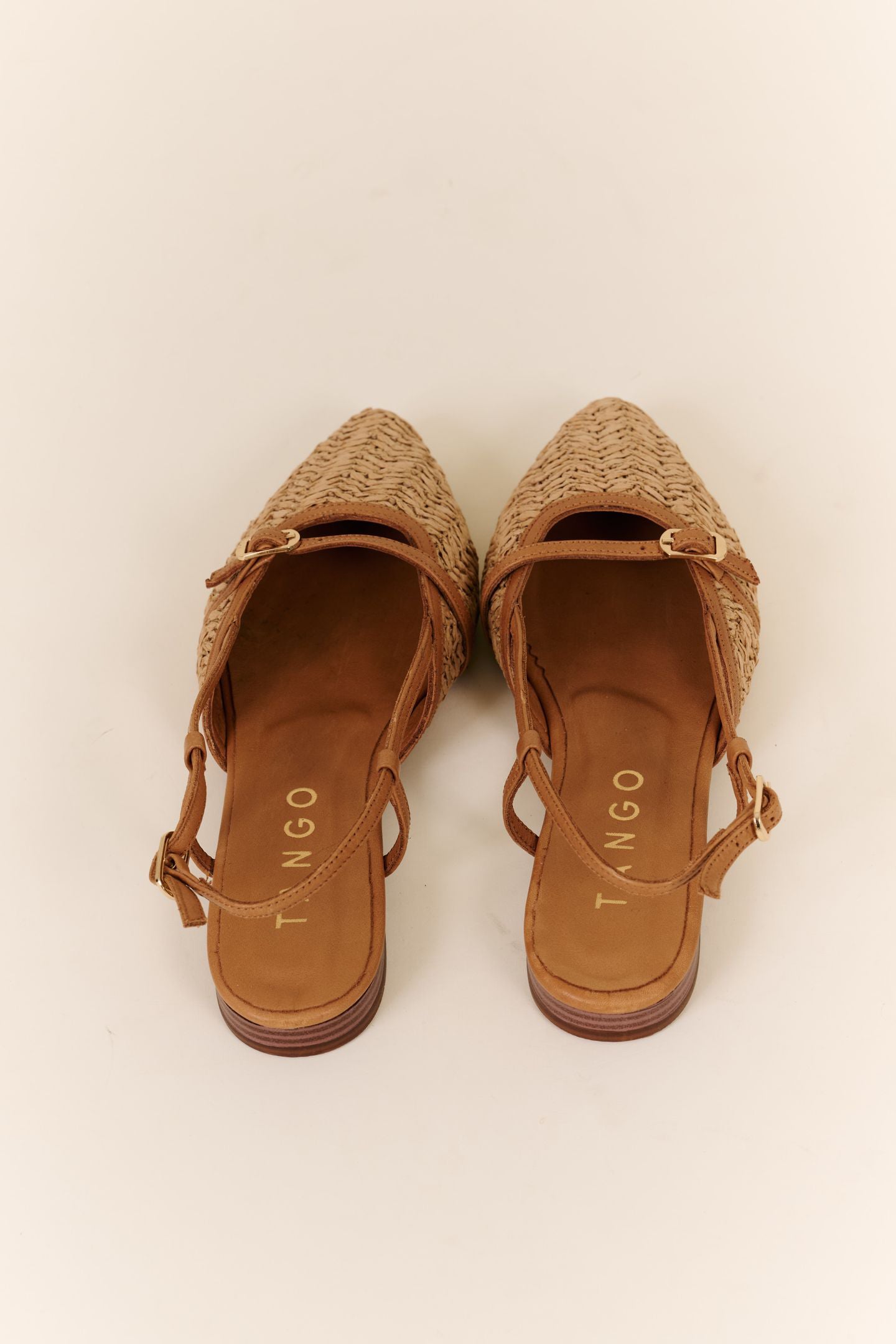 Duna Slingbacks Cognac Raffia