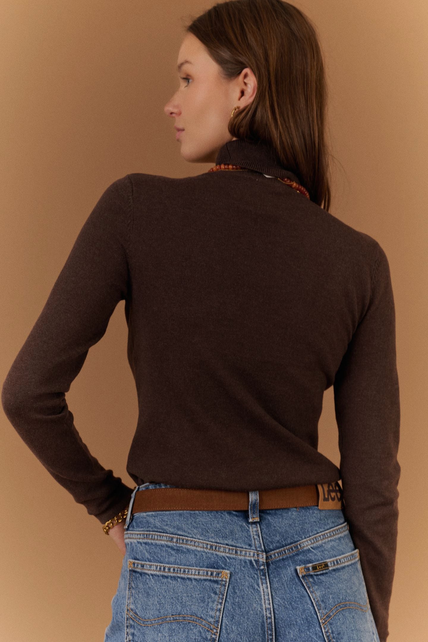 Malu Rollneck Top Coffee Bean