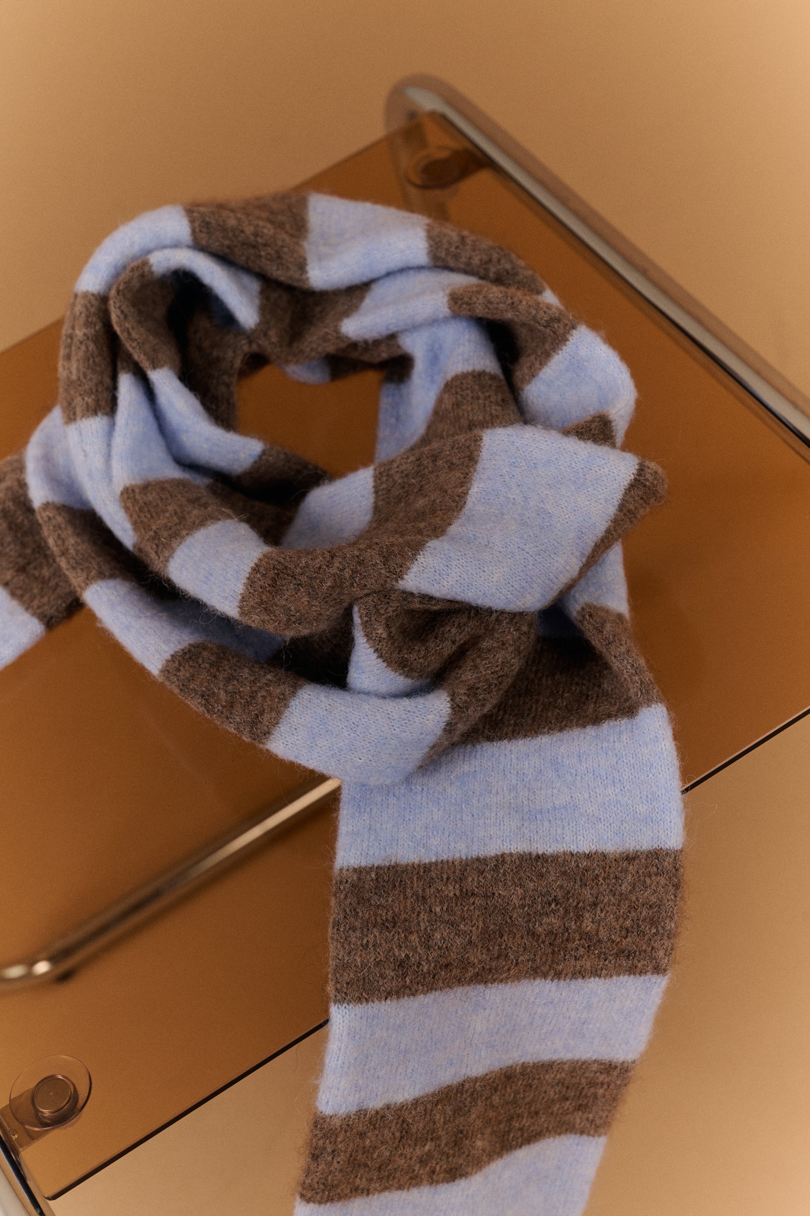 Scoison Scarf Bruin/Lichtblauw