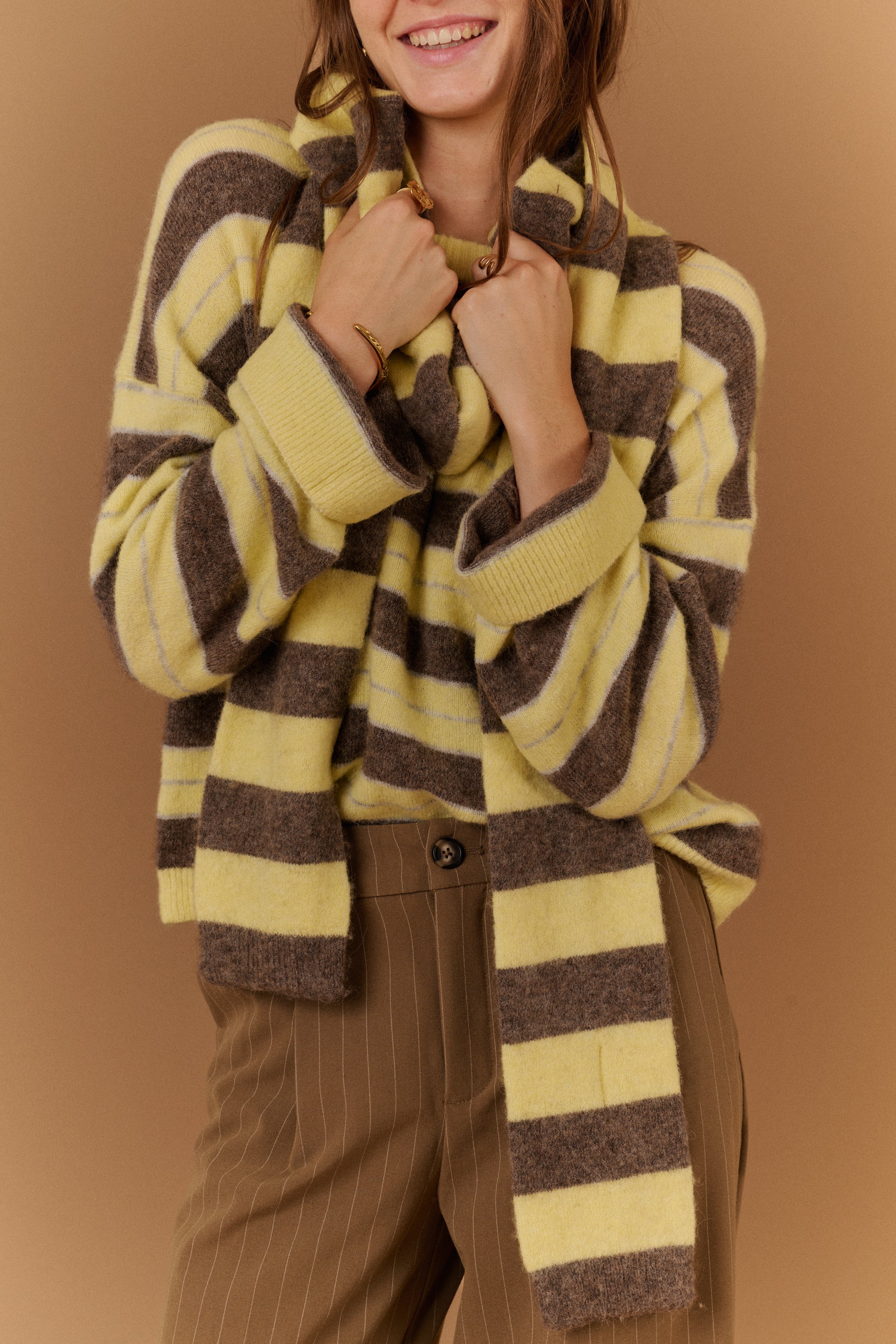 Scoison Scarf Bruin/Geel