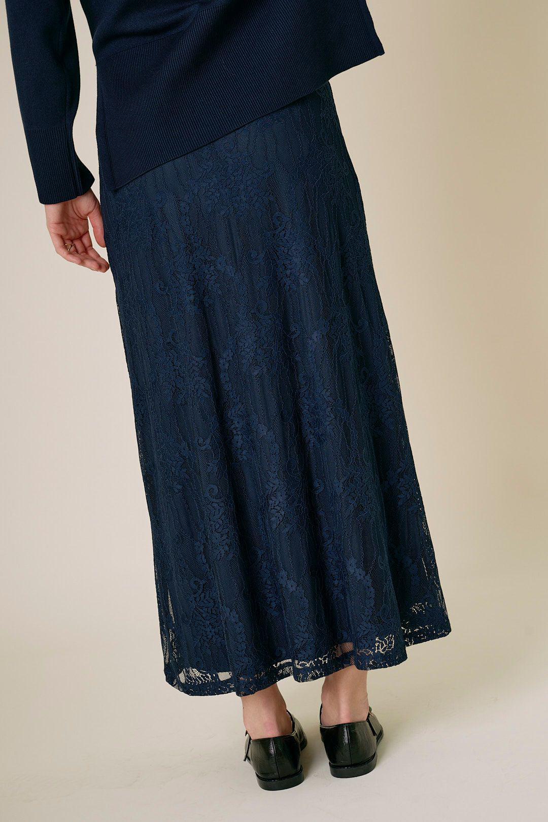 Femma Lace Skirt Navy Blazer