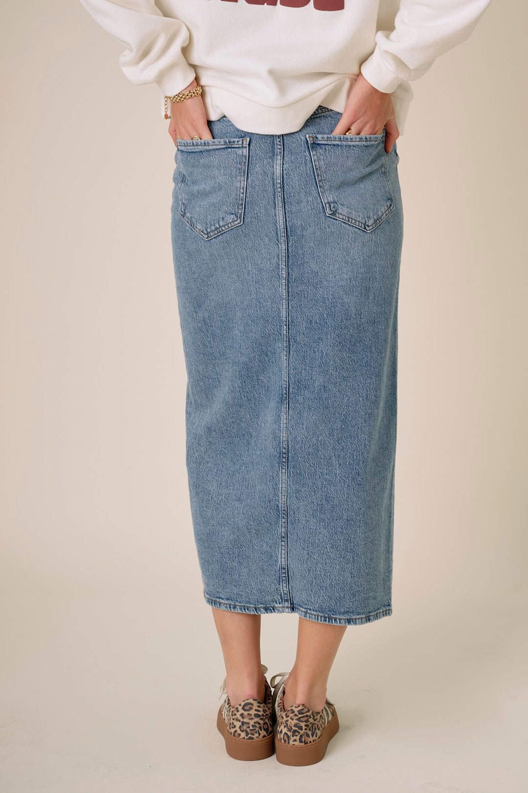 Jaf Denim Skirt Medium Blue Denim