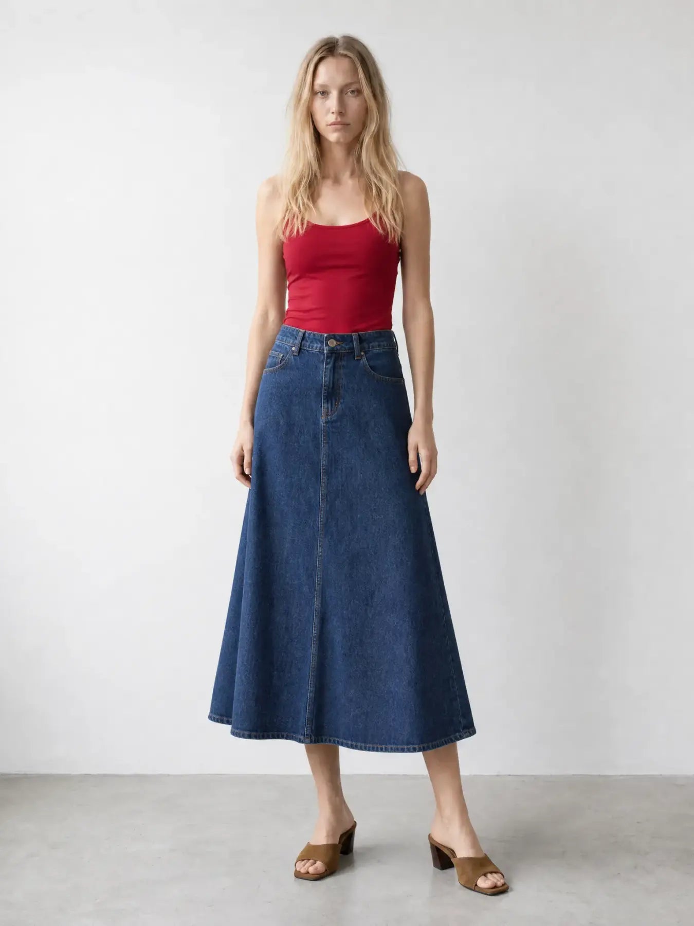 Pal Denim Skirt Dark Blue Denim