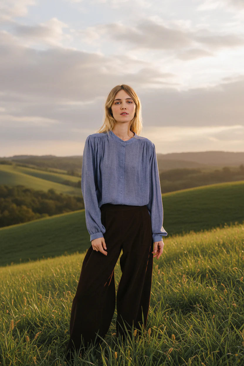 Gladis Indigo Blouse Bleu