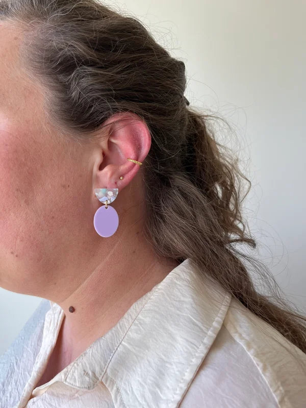 Luz Earrings Lilac
