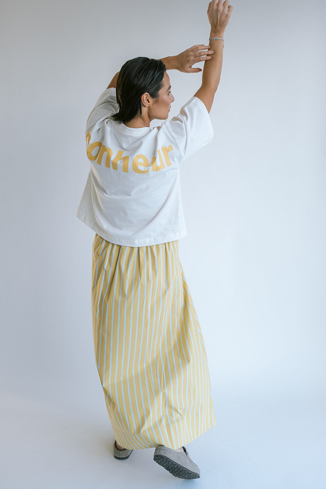 Jax Skirt Yellow Blue Stripe