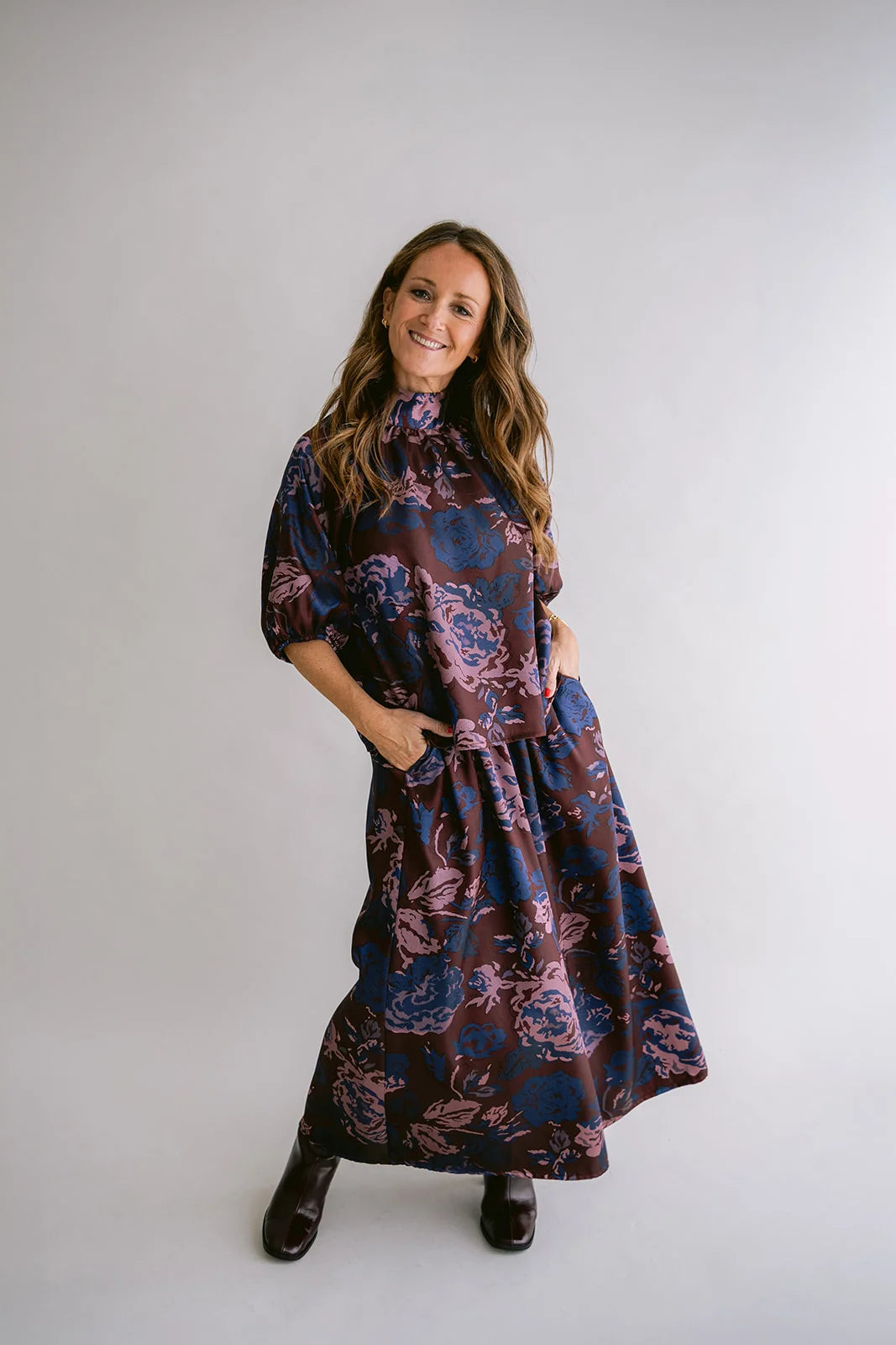 Juliette Skirt Bordeaux Flower