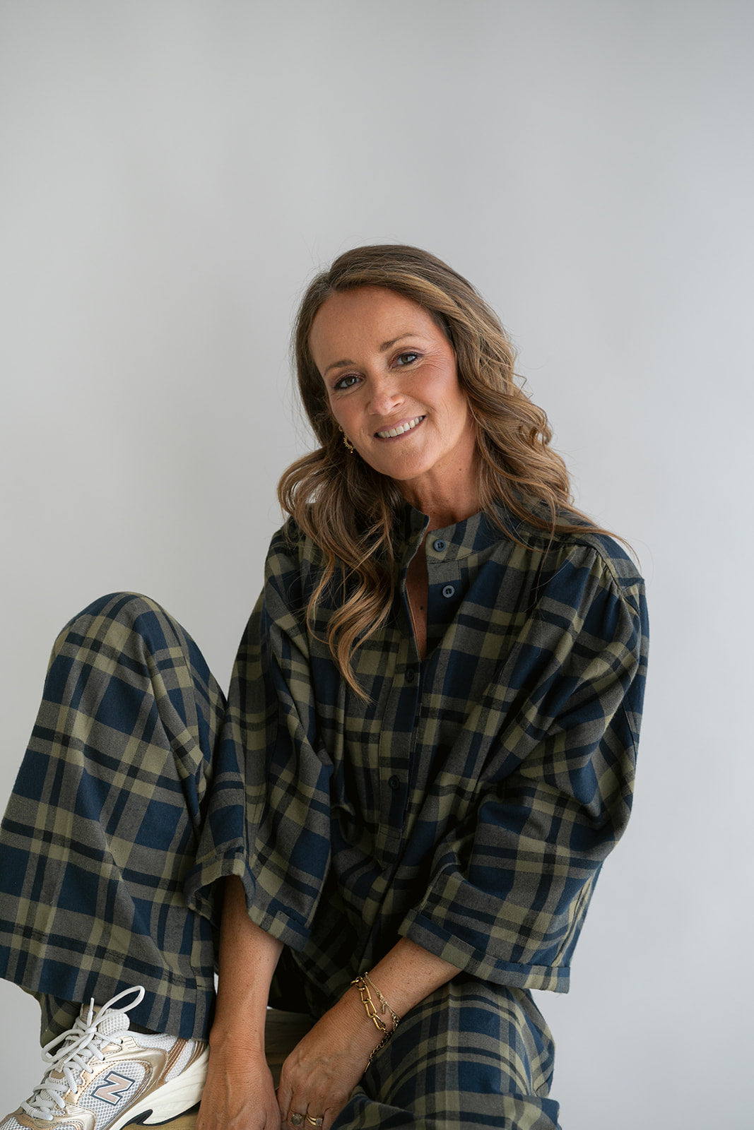 Maya Blouse Big Green Check