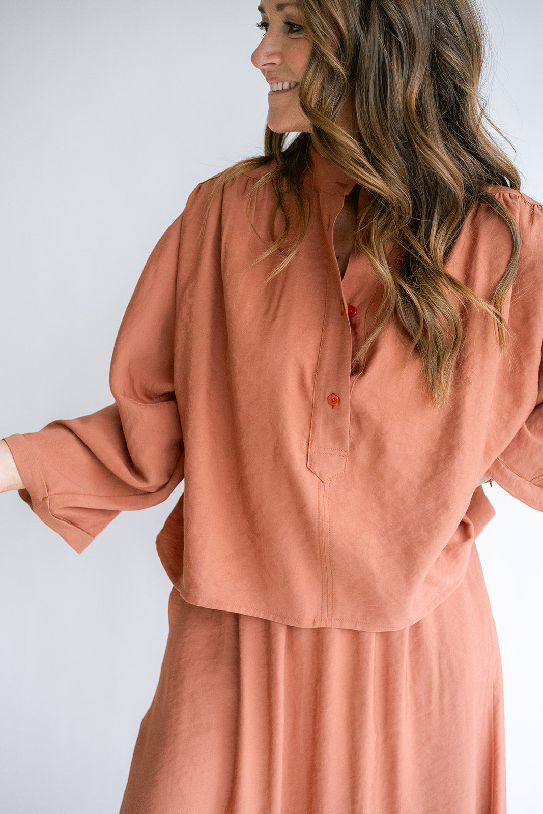 Maya Blouse Brilliant Rust