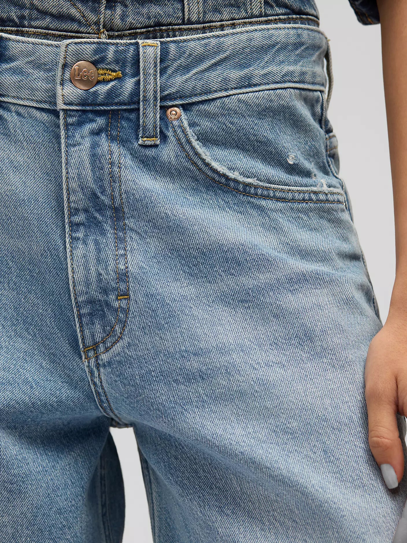 Rider Loose Straight Jeans Blue Koi