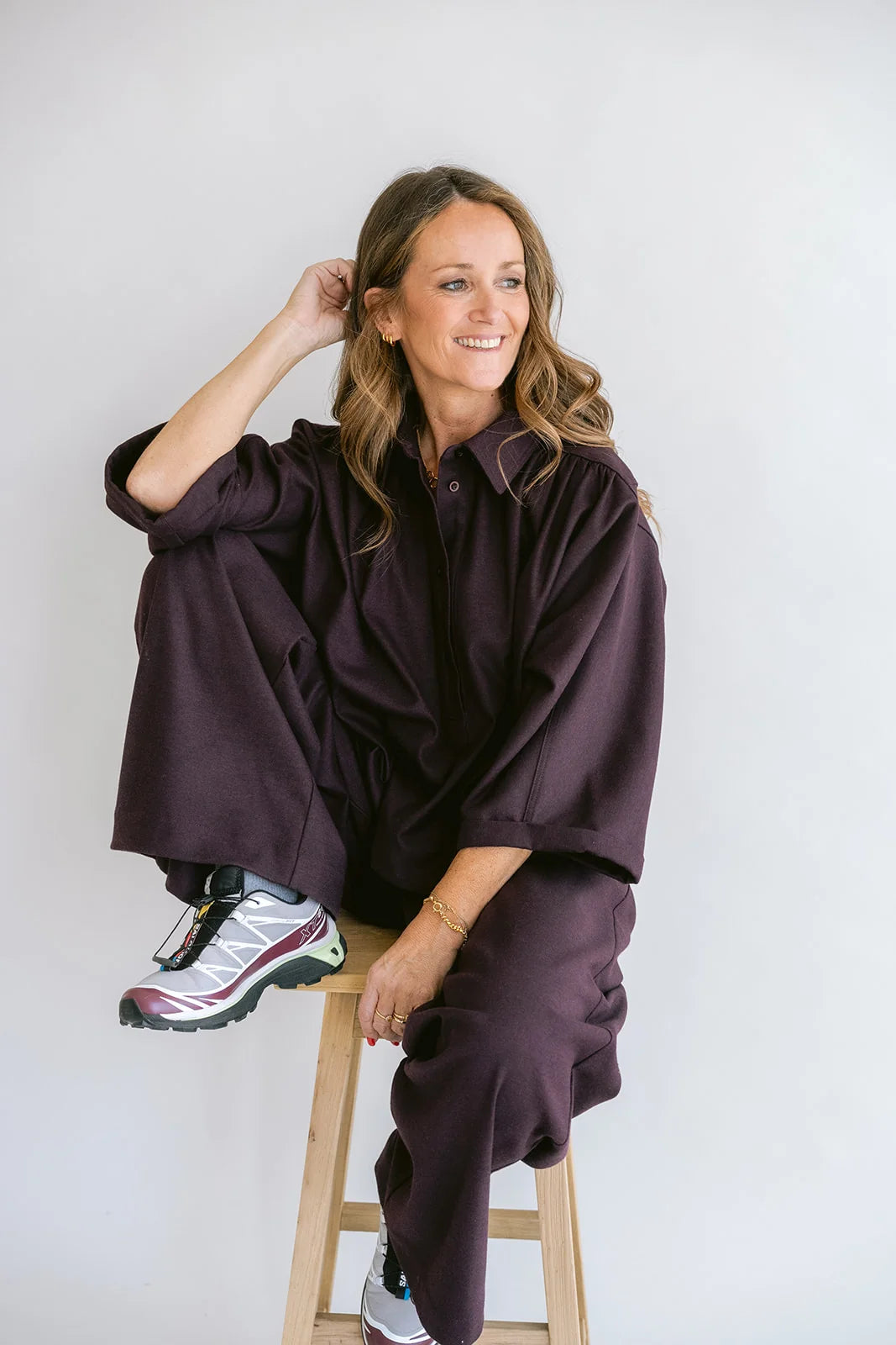 Sam Pants Solid Bordeaux