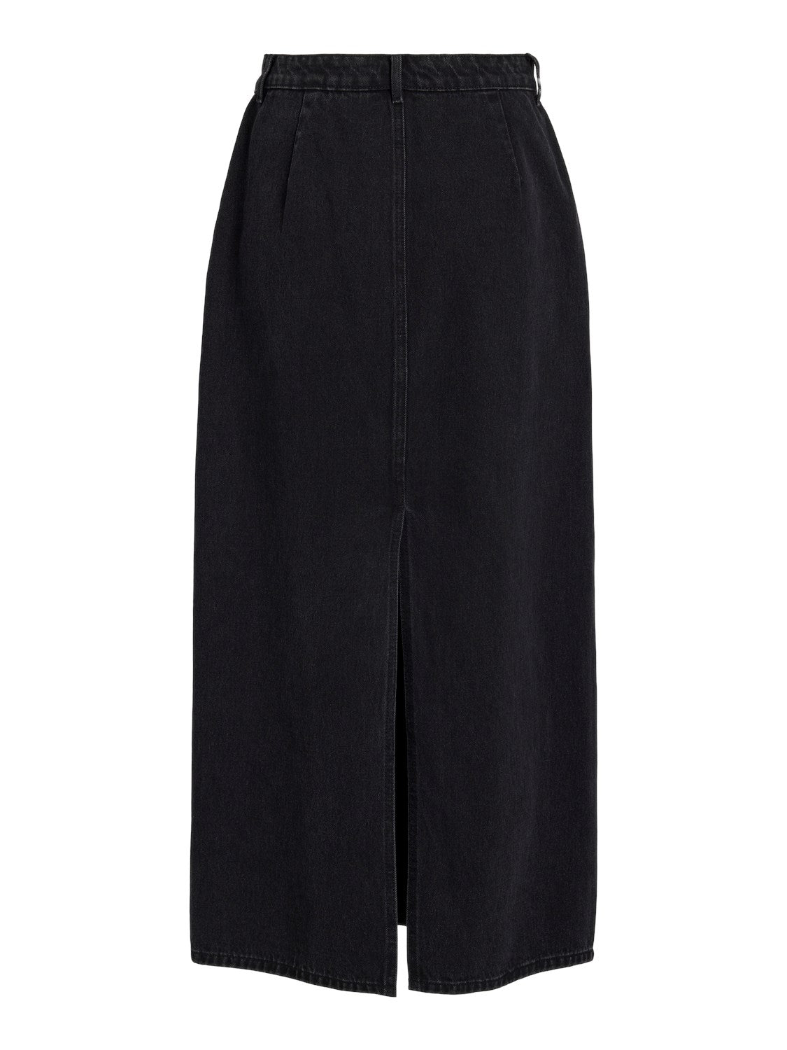 Kira Long Denim Skirt Black