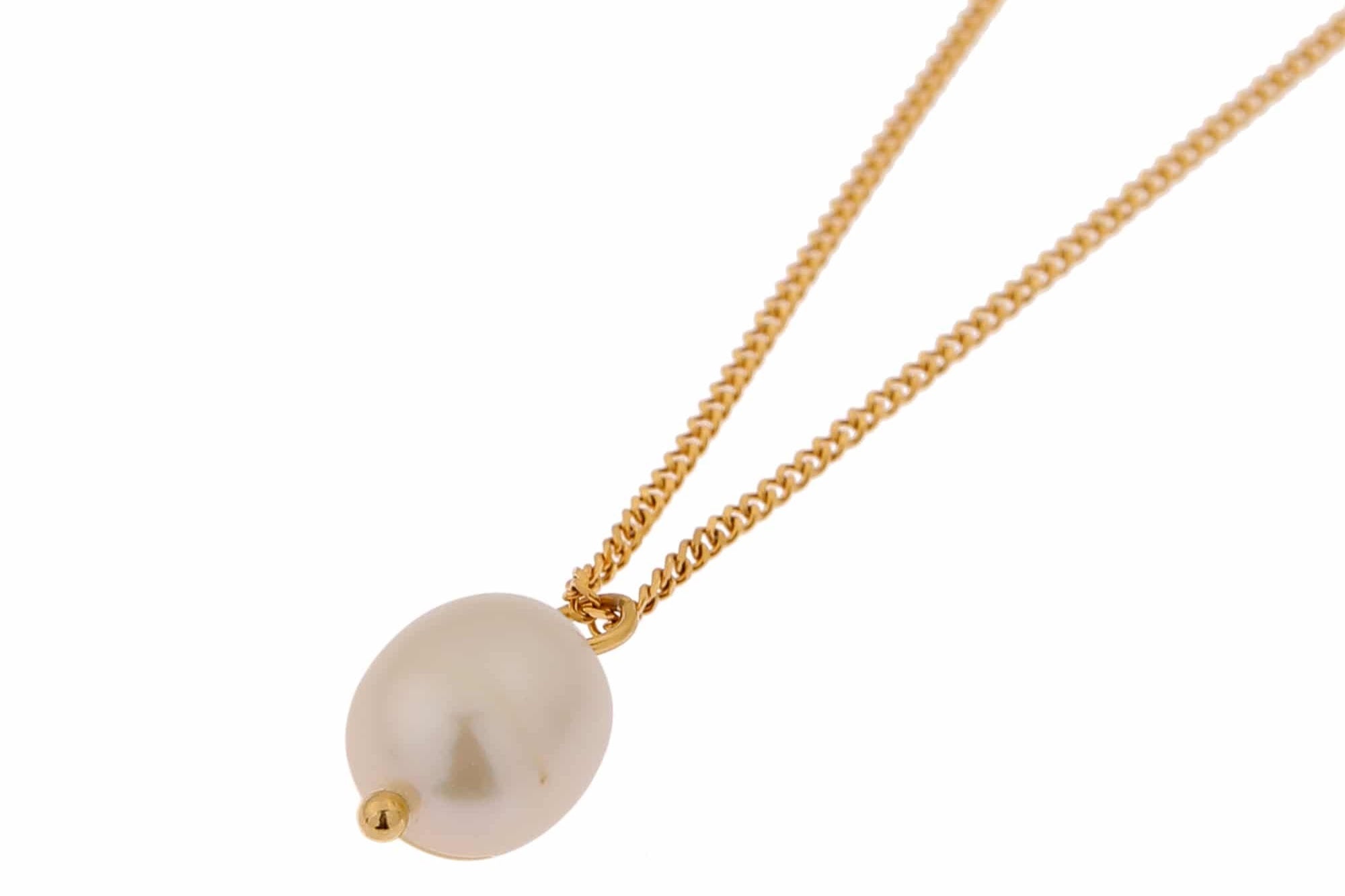 Big Pearl Necklace Gold